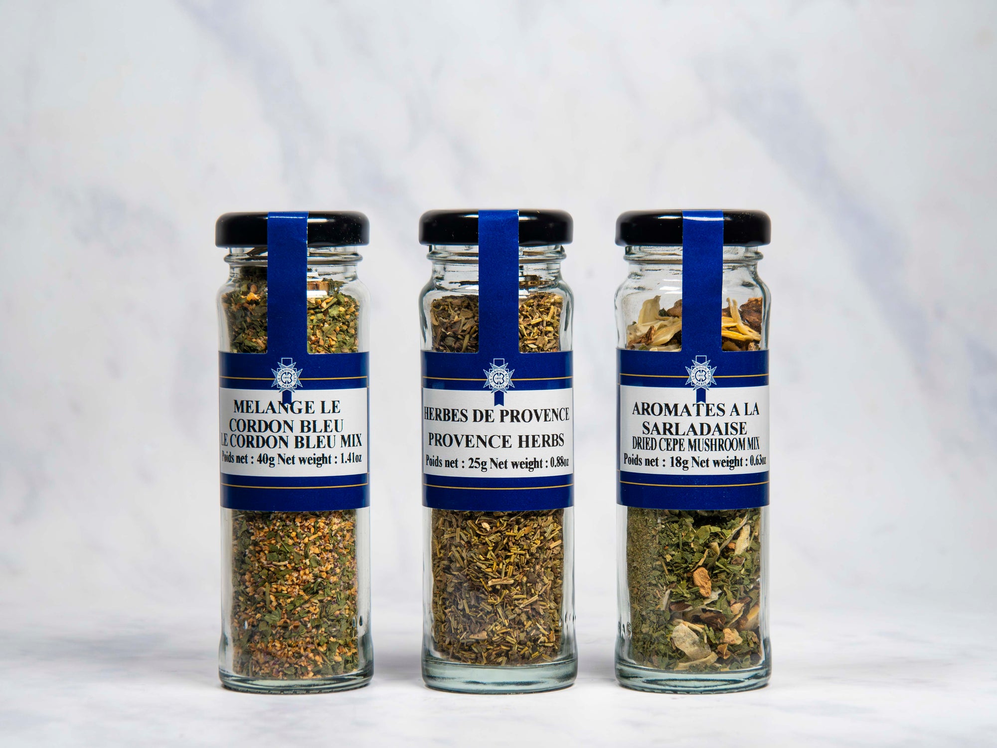 Set of Provence herbs 25g+ Sarladaise dried cep mushroom mix 18g+Le Cordon Bleu Mix 40g