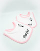 Set Of 2 Pink Baby Bibs Gift Set - cordonbleuboutique.com