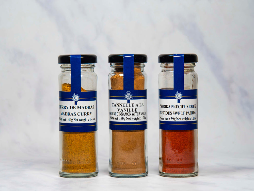 Set of curry Madras 40g+Paprika 39g+Cinnamon with vanilla 50g