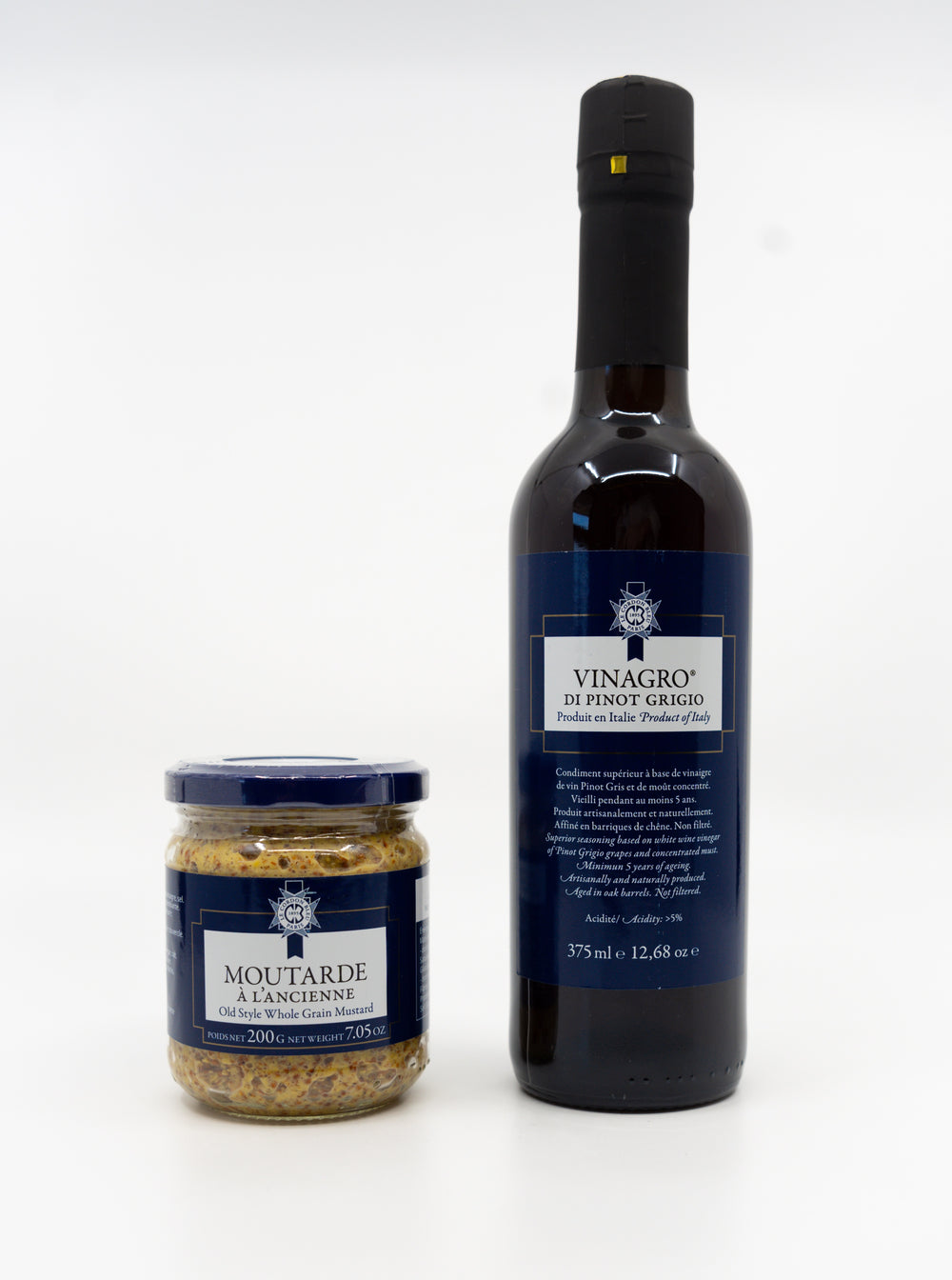Vinegar Pinot Grigio 375Ml + Wholegrain Mustard 200G