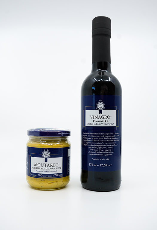 Vinegar Piccante 375Ml And Mustard Provence Herbs 200G
